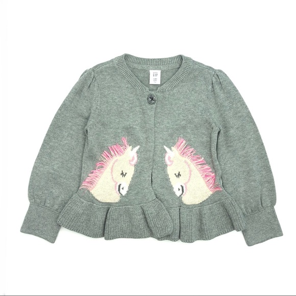 GAP | Peplum Hem Unicorn Cardigan - Picture 1 of 8
